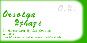orsolya ujhazi business card